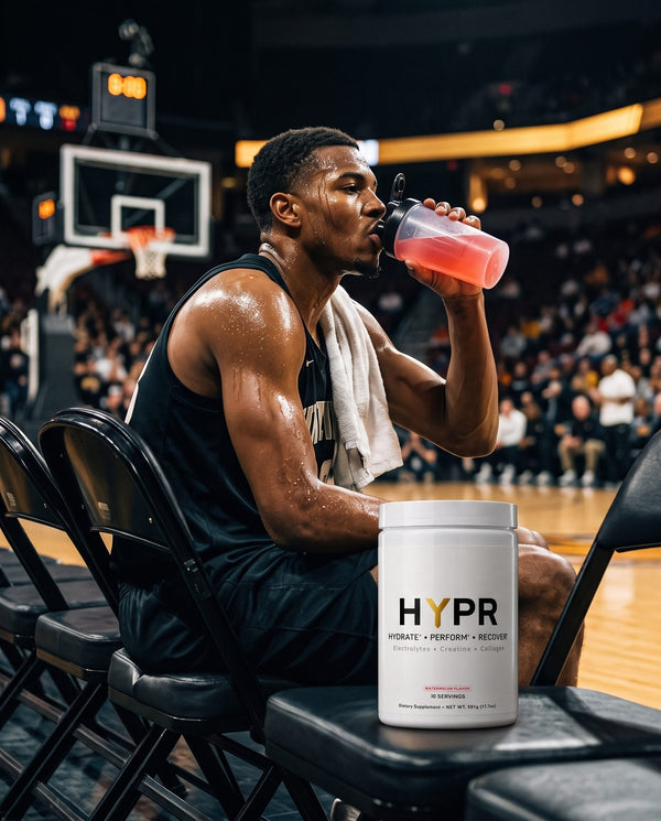 Basketball player drinks HYPR