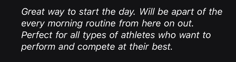 Great way to start the day. Will be a part of the every morning routine from here on out.